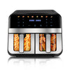 9L Visible Air Fryer Dual for Home 8 Preset Timer Control Touch Screen Oven UK