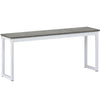 3-Piece Dining Table Set Table with Sturdy Metal Frame for Kitchen, Dining Room