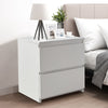 2 Drawers White Bedside Cabinet Storage Nightstand Bedroom Chest Of Drawers