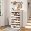 Shoe Cabinet Rack Storage Cupboard Footwear Stand Wooden Hallway Shelves 8 Tiers