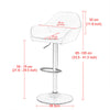 Set of 2 Barstool Kitchen Breakfast Swivel Pub Counter Gas Lift PU Leather Chair