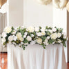100cm White Flower Row for Wedding Wall Arrangement DIY Artificial Floral Arch