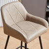 Bar Stools Set of 2 Faux Suede/ PU Leather Breakfast High Chairs Kitchen Pub