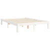 Bed Frame with Headboard White 120x200 Solid Wood F9G7