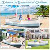 Fir Wood Sandbox Backyard Ship-like Playhouse w/Sloping Canopy