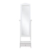 Tall Jewelry Cabinet Full Length Mirror Swivel Lockable Jewelry Organiser Drawer