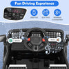 Kids Ride on Jeep Car 12V Electric Vehicle w/Remote Control & LED Lights-Black