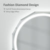 LED Bathroom Mirror with Lights Demister Touch Sensor Illuminated Wall 600*600mm