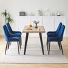 Dining Table Dining Room Kitchen Garden Table Metal Straight Legs Wooden Color