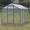 Clear Garden Grow Polycarbonate Aluminium Greenhouse Plants Shelter Sliding Door