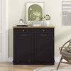Trash Bin Cabinet Standing Recycling Trash Cabinet 70L Hidden Garbage Holder