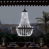 Solar Powered Acrylic Crystal Chandelier Light Outdoor Garden Meadow Cool White
