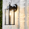 Glass Wall Sconce Lamp Garden Outdoor Porch Loft Rustic Metal Wall Light Lantern