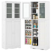 Costway Kitchen Pantry Storage Cabinet 161cm Tall Freestanding Cupboard w/Doors