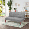 2 Seater Sofa Bed Fabric Sofabed Cushioned Recliner Loveseat Wooden Legs Sofas