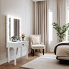 HOLLYWOOD STYLE LIGHTED VANITY MAKEUP MIRROR DRESSING TABLE 10 LED BULBS+ DRAWER