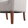 Upholstered Fabric High Wing Back Armchair Accent Chair Lounge Stud Sofa Seat