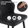 2× Kitchen Dining Chairs Faux Leather Soft Seat Angel Back Restaurant Chair Set