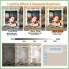 Modern 4 Drawers Dresser Table with 10 LED Bulbs Makeup Mirror Vanity Desk