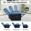 Electric Recliner Sofa Massage Heated Vibration Armchairs Storage Chairs Grey