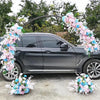Large Moon Gate Arch Frame Walk Through Flowers Circular Standing Wedding Party