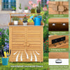 Outdoor Potting Bench Wooden Garden Storage Cabinet Workstation Table Natural