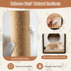 Indoor Cat Furniture End Table Cat House Wooden Cat Scratch Side Table-Natural