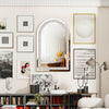 Large Stunning Arched Wall Mirror Glass Diamond Strip Crushed Mirror Bedroom Dec