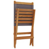 Folding Garden Chairs 8 pcs Anthracite Fabric and Solid Wood G3V9