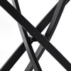 White Round Dining Table Marble Effect Top Kitchen Table with Metal Legs