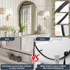 Modern Arch Bathroom Mirror Black Vanity Wall Mirror with Thick Aluminum Frame