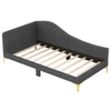 Single Size Upholstered Daybed Rivet-Tufted Platform Bed-Grey