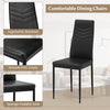 Modern Rectangular Kitchen Table Set w/ 4 PVC Leather Dining Chairs