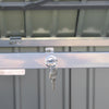 UK Grey XL 210cm Galvanized Steel Garden Lockable Storage Bike Tool Shed House