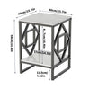 Real Marble Coffee Table Living Room End Side Table Bedside Furniture Black Legs