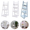 3/4 Tier Foldable Wooden Plant Stand Ladder Shelf Display Bookshelf Storage Rack