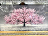Crushed Diamond Blossom Tree Picture Pink Liquid Art 3D Wall Hung 80x50 cm