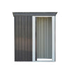 3FT X 5FT Grey Metal Garden Shed Pent Roof Outdoor Tools Store Storage Shed