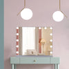 Hollywood Mirror Dressing Table/Bathroom Makeup Dimmable Bulb/3 Color LED/Music