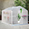 Greenhouse Garden Shed Polycarbonate Walk-In Aluminium Grow House Slid Door Base