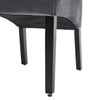 2/4 Dining Chairs High Back Velvet Hotel Kitchen Chair Wooden Leg Home Dark Grey