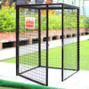 Lockable Gas Bottle Cage Collapsible Cylinder Storage Galvanise Steel Mesh Black