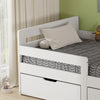 Junior Wooden Bed Toddler Solid Pine Wood Children's Kids Bed Frame White