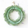 Artificial Topiary Wreath Lavender Fake Flower Leaf Door Hanging Garland Decor