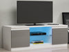 Modern TV Unit Cabinet TV Stand - Matt Body & High Gloss Doors LED Light Option