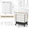 Laundry Hamper 110L Large Capacity Handwoven Rattan Laundry Basket with Lid