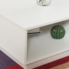 Wooden Coffee Table with Storage Drawer Shelf Sofa Side End Table with LED Light