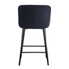 2 pcs Faux Leather / Velvet Bar Stools Diamond Design Soft Upholstered Seat Back