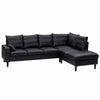 L-Shaped Corner Sofa, Sectional Couch with Built-in USB Port Chaise