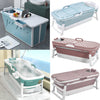 Folding Portable Bathtub Bath Tub Adult Child Warm Spa Sauna Soaking Barrel&Lid